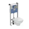 Installation kit with suspended toilet Ideal Standart Tesi white