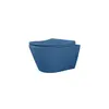 Wall hung toilet with lid Lucco Avva Rimless Patrol Blue Matt