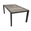 Dining table Gardenline Monarch Tile Slat Top Gunmetal 180x100x75 cm