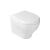 Wall hung toilet Galassia Eden Senza Brida white with lid
