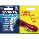 ელემენტი VARTA 4xAA/4xAAA + LED ფარანი