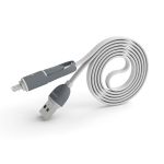 Cable PINENG Micro USB,Iphone 1m,2A white PN301
