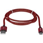 კაბელი USB Defender USB TypeC 2.1A წითელი 1 მ