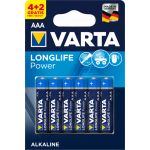ელემენტი Varta Longlife Power Alkaline AAA 4+2 ც