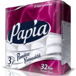 სამფენიანი ტუალეტის ქაღალდი Papia 32 ც.