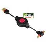 კაბელი Mini/Micro USB 2.0 , 0.75მ შავი 54515