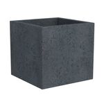 ეზოს პლასტმასის ქოთანი Scheurich 240/40 C-CUBE STONY BLACK