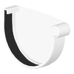 Trench cap right Rainway 90 mm white