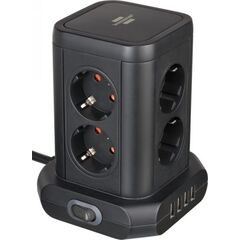 დამაგრძელებელი 8 Brennenstuhl 2მ 4 USB შავი
