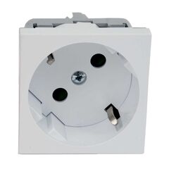 Розетка с заземлением Kopos QS 45X45 C_HB 1 местная белая