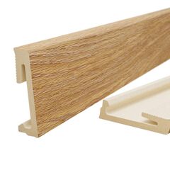 Skirting board Salag Alpha AP8138 2400x80x16 mm oak Royal