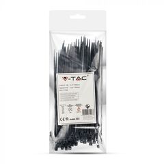 Стяжка V-TAC 2.5х150мм 100шт черная 11162
