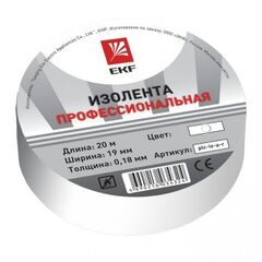 Insulation tape professional EKF PROxima A Class plc-iz-a-w 19 mm 20 m