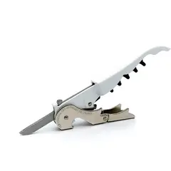 Bottle opener with knife Slider Pulltex white