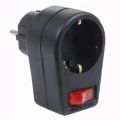 Adapter Almera Schuko with black switch