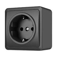როზეტი დამიწებით Vilma RP16-002 an 1 განყოფილებიანი ანტრაციტი