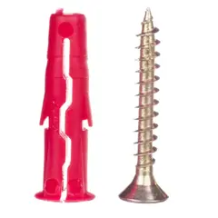 Universal dowel Koelner Red 6 mm with screw 4.0x30 mm 100 pcs -06+430