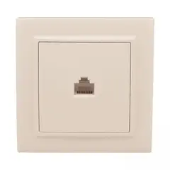 Розетка компьютерная EKF ERK01-035-20 RJ45 CAT3 1 местная кремовая