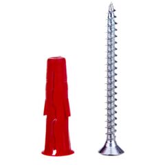 Universal dowel Koelner Red 6 mm with screw 4.0x45 mm 100 pcs -06+445