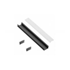 Profile kit GLAX GTV LED strip 2m matte overlaid mini black
