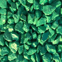 Decorative painted stone green 1kg