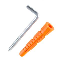 Universal dowel Koelner UNIPLUG 6x30 mm with straight hook 4 pcs B-UNIFIX-06K blist