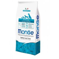 Сухой корм для взрослых собак лосось и тунец Monge 12 кг