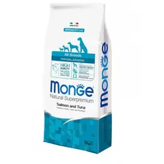 Сухой корм для взрослых собак лосось и тунец Monge 12 кг