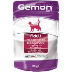 Корм для кошек с говядиной и овощами Gemon 100 г