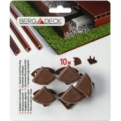 Half-round corner plug Bergdeck BDZC04 chestnut 25x25 mm 10 pcs