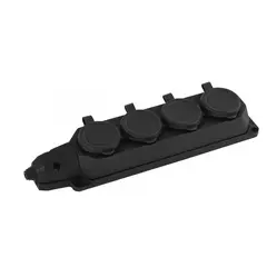 4th rubber block 16А IP44 black ByLion