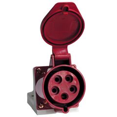 Розетка EKF 115 3Р+РЕ+N 16А 380V IP44 красная