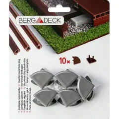Half-round corner plug Bergdeck BDZC01 anthracite 25x25 mm 10 pcs