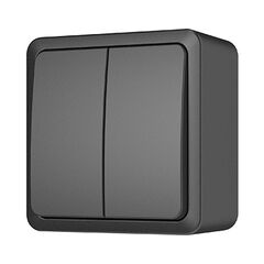 Выключатель Vilma P510-020 an 2 клавишный антрацит