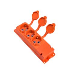 Колодка каучуковая ByLion 3 16A IP44 оранжевый