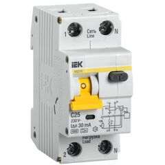 Дифференциальный автовыключатель IEK C25 25A 30mA