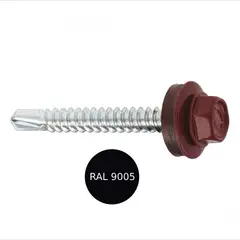 Self-tapping screw Wkret-met for roofing WF-48035-RAL 9005 250 pcs