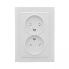 როზეტი შტორებით EKF ERR10-102-100 2 განყოფილებიანი თეთრი