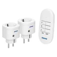 Переходник ORNO 2 штуки с пультом Schuko