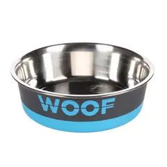 Миска Flamingo WOOF GREY/BLUE 1,7л 21,5см