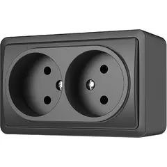 როზეტი Vilma RP16-020 an 2 განყოფილებიანი ანტრაციტი