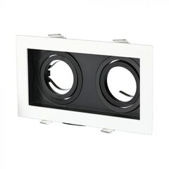 Spot light V-TAC adjustable 2 GU10 white black 8877