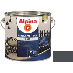 ემალი ანტიკოროზიული Alpina Direkt Auf Rost Matt მონაცრისფერო ანტრაციტი 2.5 ლ