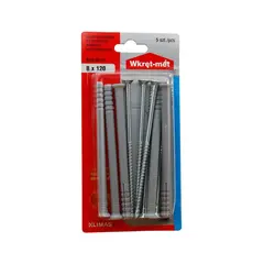 დიუბელი სჭვალით Wkret-met BSM-08120 8x120 მმ 5 ც