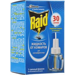 Жидкость от комаров для электрофумигаторов Raid 30 ночей 220 мл