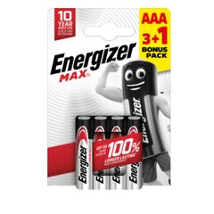 Battery Energizer AAA CHP4 3+1 Max Alk