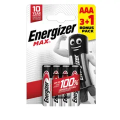 Battery Energizer AAA CHP4 3+1 Max Alk