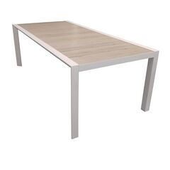 Стол обеденный Gardenline Monarch Tile Slat Top White 220x100x75 см