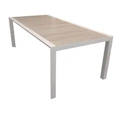 Dining table Gardenline Monarch Tile Slat Top White 220x100x75 cm