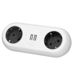 Desktop extension cord ORNO 2x1.4m 2xUSB Schuko 13133W